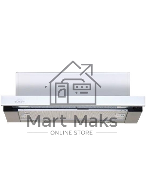 Вытяжка телескопическая Elikor Интегра Glass 60Н-400-В2Д серебристый/белый, 60 см, 400 куб. м/ч, 55 дБ