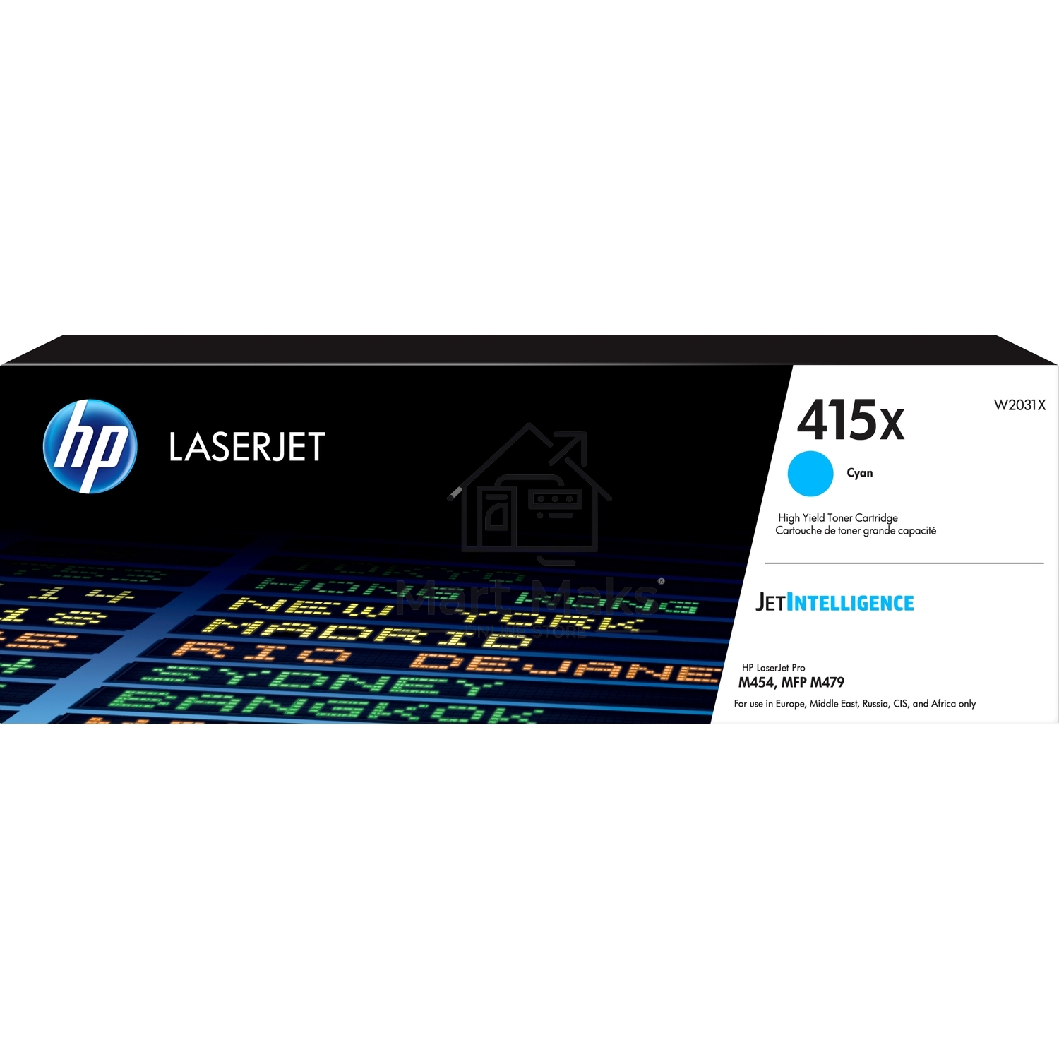 Картридж лазерный HP 415X W2031X голубой для HP HP LJ M454/MFP M479 (6000стр.)