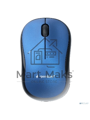 Мышь беспроводная Gembird MUSW-265 синий, 1000 dpi, радиоканал, USB, кнопки - 3