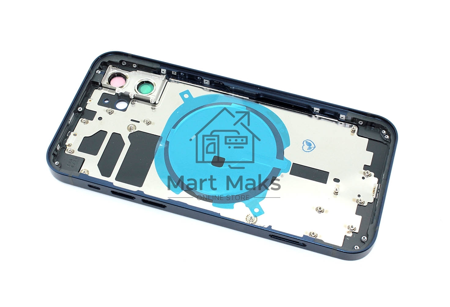 Задняя крышка (корпус) в сборе с рамкой для Apple iPhone 12 синяя
