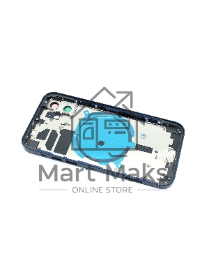 Задняя крышка (корпус) в сборе с рамкой для Apple iPhone 12 синяя Задняя крышка (корпус) в сборе с рамкой для Apple iPhone 12 синяя