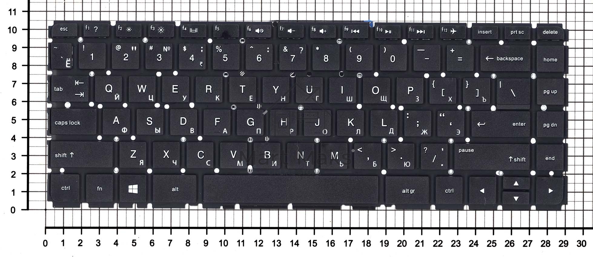Клавиатура для ноутбука HP Pavilion 14-AC черная