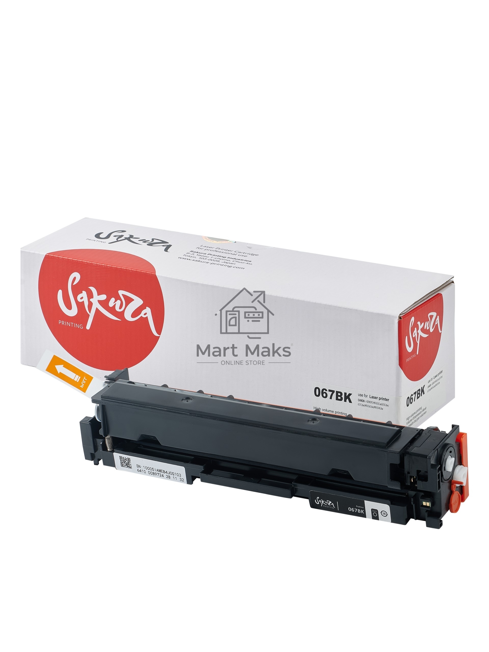 Картридж лазерный Sakura 067BK (5102C002) для Canon i-SENSYS LBP631/LBP633/MF651/MF655/MF657, черный, 1400 к. (чип без счетчика копий)