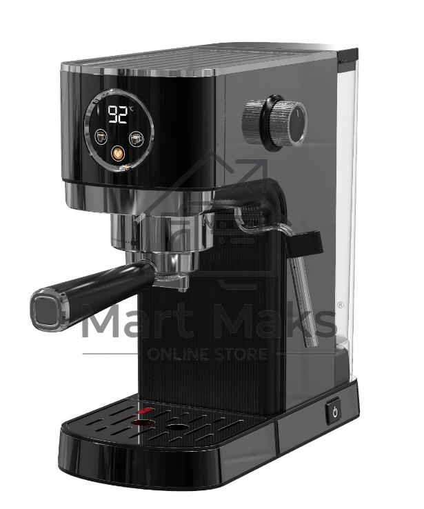 Кофеварка рожковая Korting KCM 1002 EN черный, молотый, 1.2 л, 1350 Вт, 20 бар