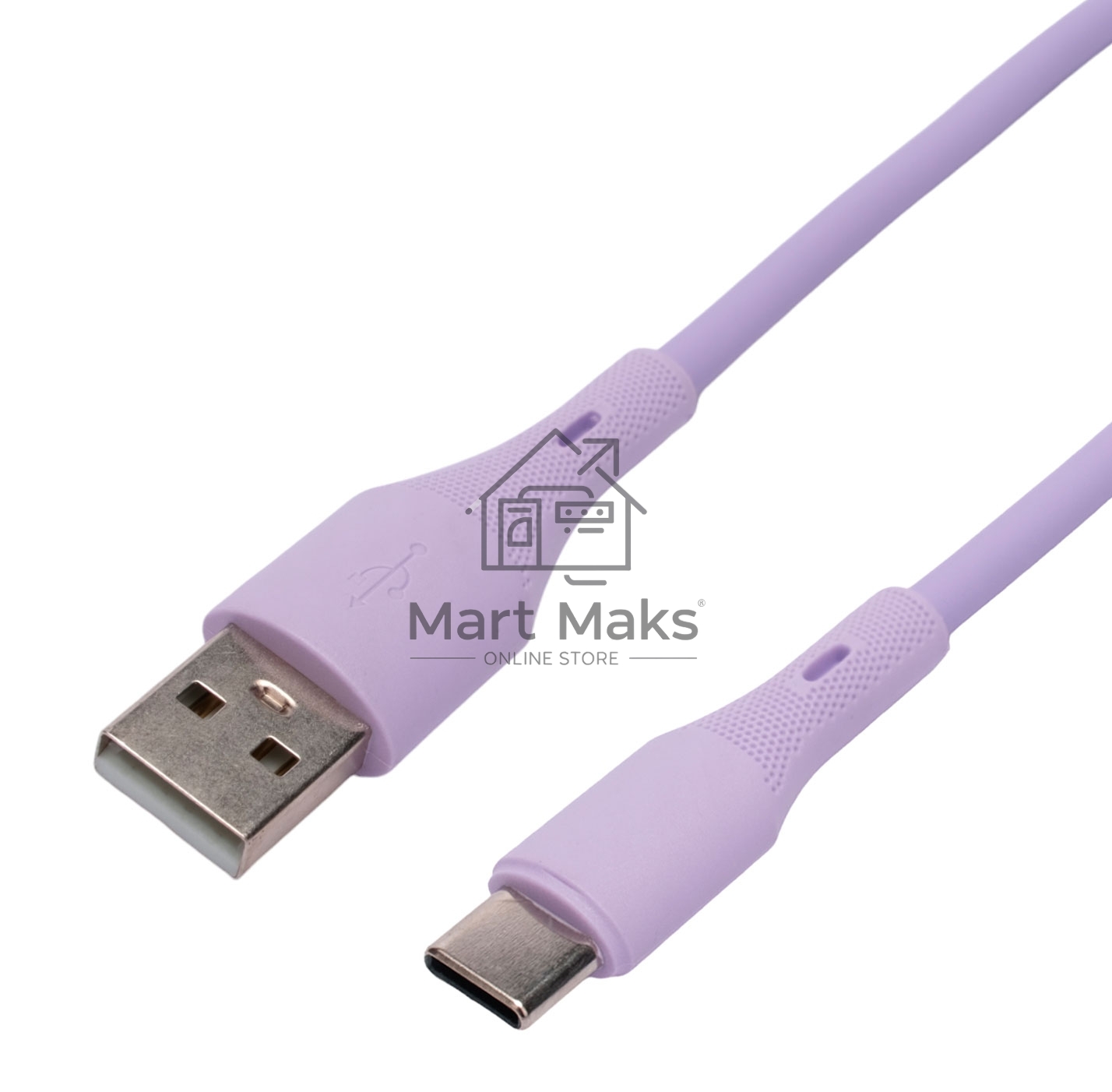 Кабель USB2.0 Cablexpert CC-USB2S-AMCM-1M-V AM/Type-C, 3А, 18Вт, QC3.0, силиконовый, медь, 1м, фиолетовый, пакет