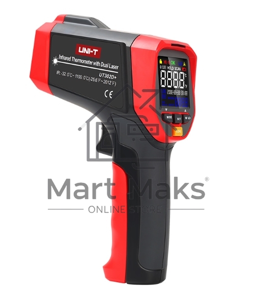 Инфракрасный термометр UT302D+, -32С~ 1100С