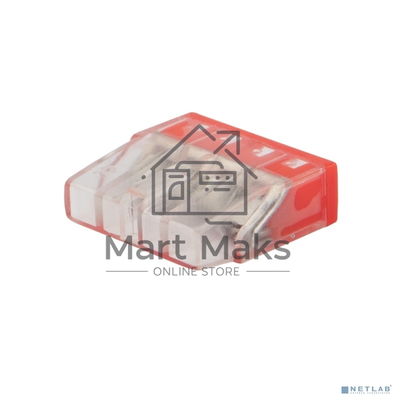 Экспресс-клемма с пастой Rexant СМК 2273-244, 4-проводная 0.5-2.5 мм², прозрачная, блистер (20 шт./уп.)