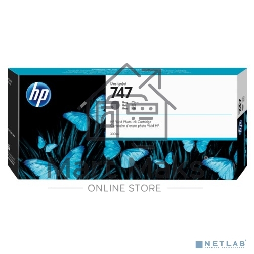 Картридж струйный HP 747 300-ml хроматический серый для HP DesignJet Z9+