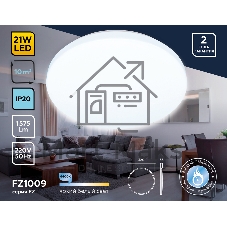 Потолочный светодиодный светильник Ambrella light FZ1009 WH белый 21W 6400K D320*55 (Без ПДУ)