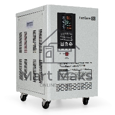 Стабилизатор напряжения ExeGate Expert Turbo AST-30000 (30000ВА, вход 45-280В, цветной дисплей, выход 220В±10%, КПД 98%, 5 уровней защиты, задержка, усиленный метал. корпус, 1*Schuko+клем.колодка, bypass, RTL)