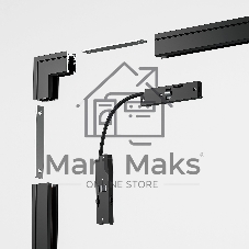 Mini Magnetic Коннектор угловой внутренний для накладного шинопровода (черный) 85180/00