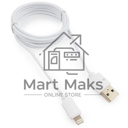 Кабель USB Гарнизон GCC-USB2-AP2-6-W AM/Lightning, для iPhone5/6/7, IPod, IPad, 1.8м, белый, пакет