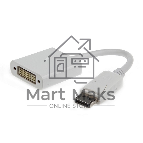 Переходник DisplayPort - DVI Cablexpert A-DPM-DVIF-002-W, 20M/19F, белый, пакет