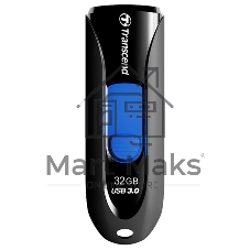Флешка USB Transcend Jetflash 790 (TS32GJF790K), 32Gb, USB 3.0, R/W 70/25, черный/синий