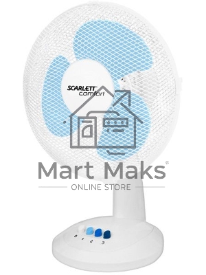 Вентилятор настольный Scarlett SC-DF111S07 38Вт скоростей:3 белый