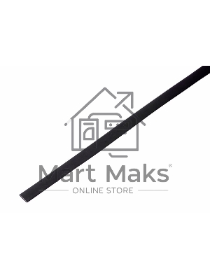 Трубка термоусадочная 8.0/4.0 1м черный Rexant 20-8006