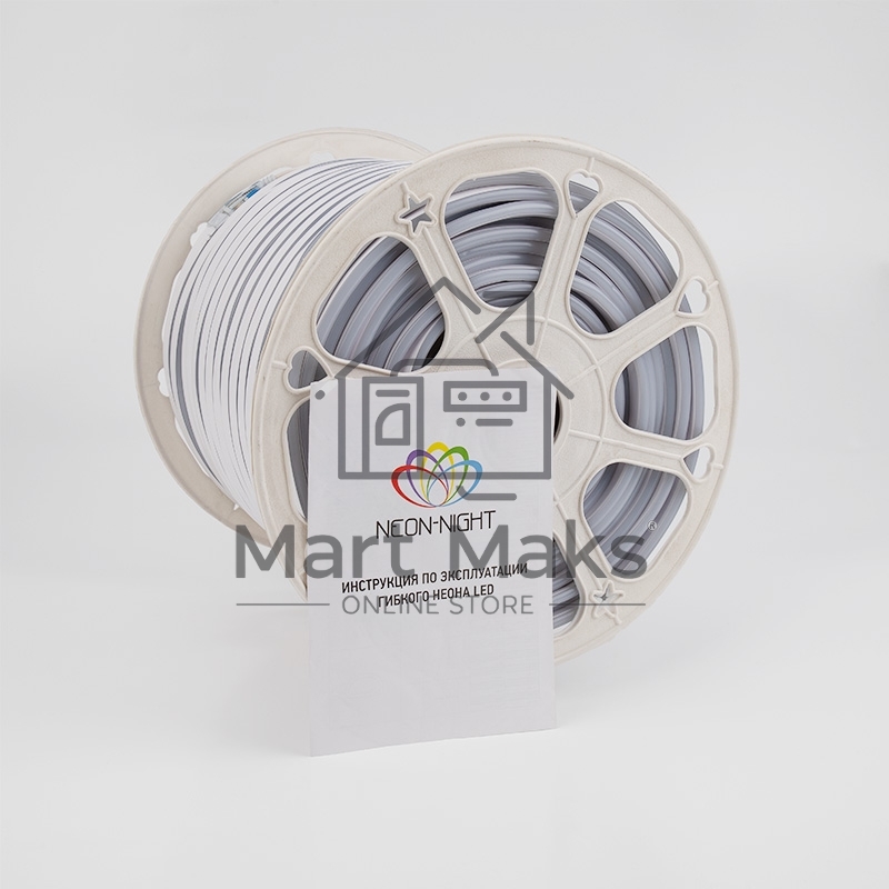 Гибкий неон LED SMD 8х16 мм, двухсторонний, теплый белый, 120 LED/м, бухта 100 м