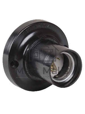 Патрон потолочный карболитовый, Е27, черный, индивидуальный пакет, IEK Iek EPK12-04-02-K01 Пкб27-04-К21