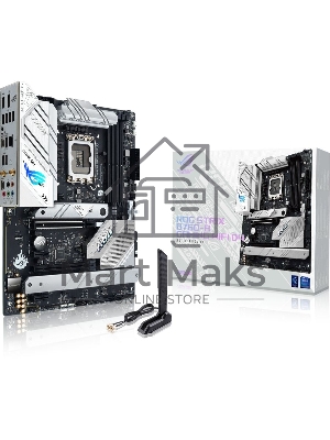Материнская плата ASUS ROG STRIX B760-A GAMING WIFI, LGA 1700, Intel B760, 4xDDR5, 4xSATA, 3xM.2, 1xPCIe 5.0 x16, 1xPCIe 3.0 x4, 1xHDMI, 1xDP, 1x 2.5Gb LAN, 1xUSB-A 3.2 Gen 2, 2xUSB-A 3.2 Gen 1, 4xUSB 2.0, 5x3.5 мм, 7.1, Standard-ATX