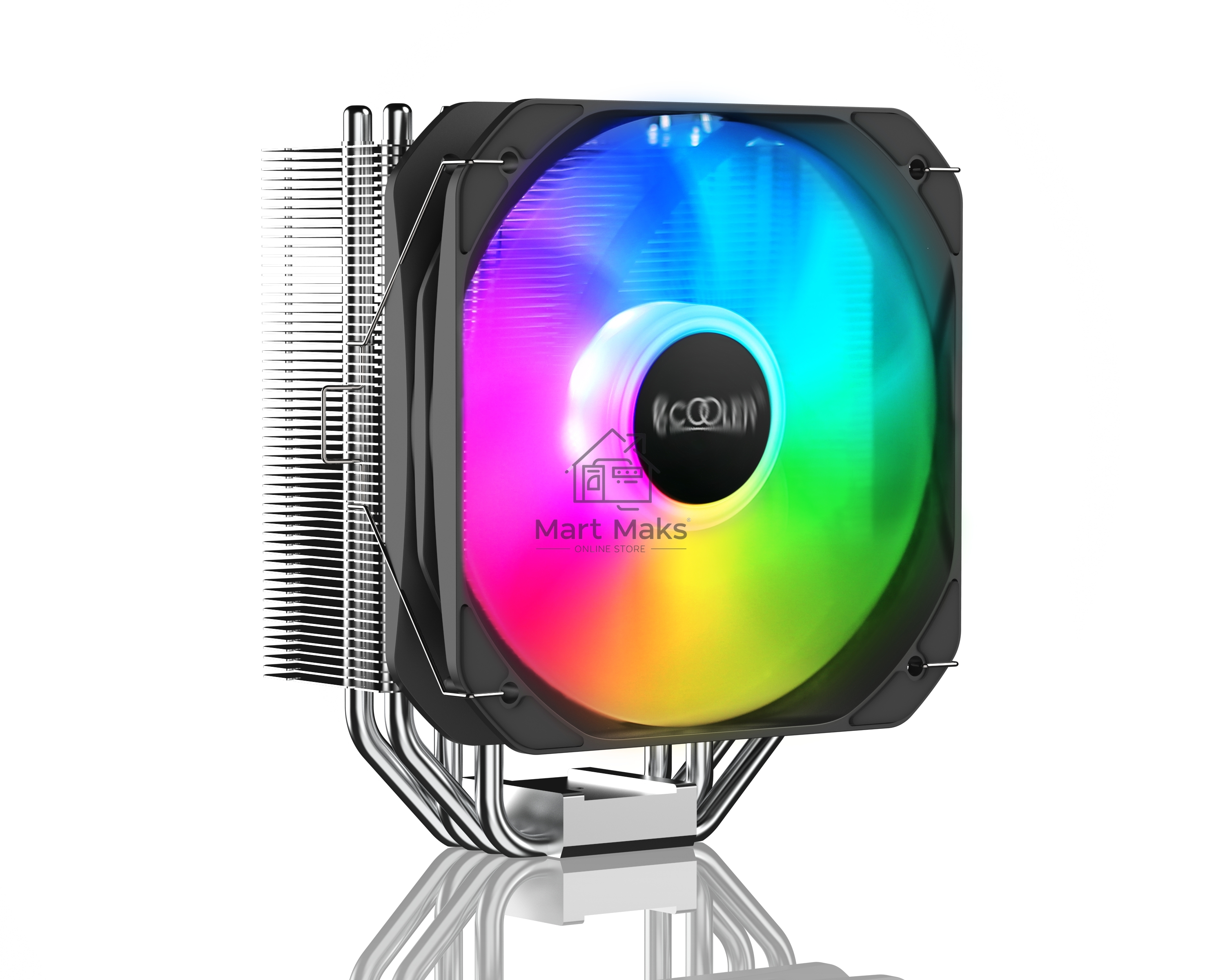 Кулер PCCooler Paladin 400 ARGB черный 130мм алюминий+медь 1600rpm 28.6db 4-pin 200W 157мм