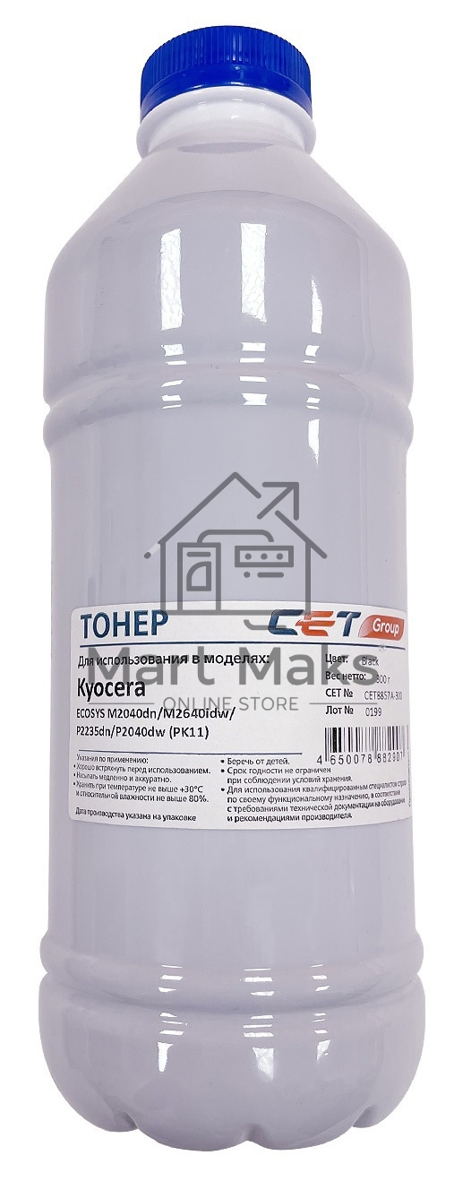 Тонер Cet PK11 CET8857A-300 черный бутылка 300гр. для принтера Kyocera ECOSYS M2135dn/2735dw/2040dn/2640idw/P2235dn/P2040dw