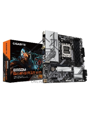 Материнская плата Gigabyte B650M GAMING PLUS WIFI, AM4, AMD B650, 4xDDR5, 4xSATA, 2xM.2, 1xPCIe 4.0 x16, 1xPCIe 3.0 x1, 2xDP, 1xHDMI, 1x2.5Gb LAN, Wi-Fi 6E, Bluetooth 5.3, 1xUSB-C 5Gbps, 5xUSB-A 5Gbps, 6xUSB-A 2.0, 3x3.5 мм, 7.1, mATX