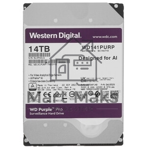 Жесткий диск HDD WD Purple Pro 14Tb 7200rpm SATA 512Mb 3.5