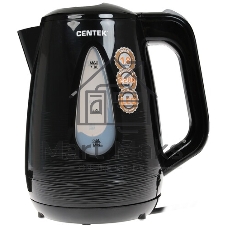 Электрочайник Centek CT-0048 черный, 1.8 л, 2200 Вт, скрытый нагревательный элемент