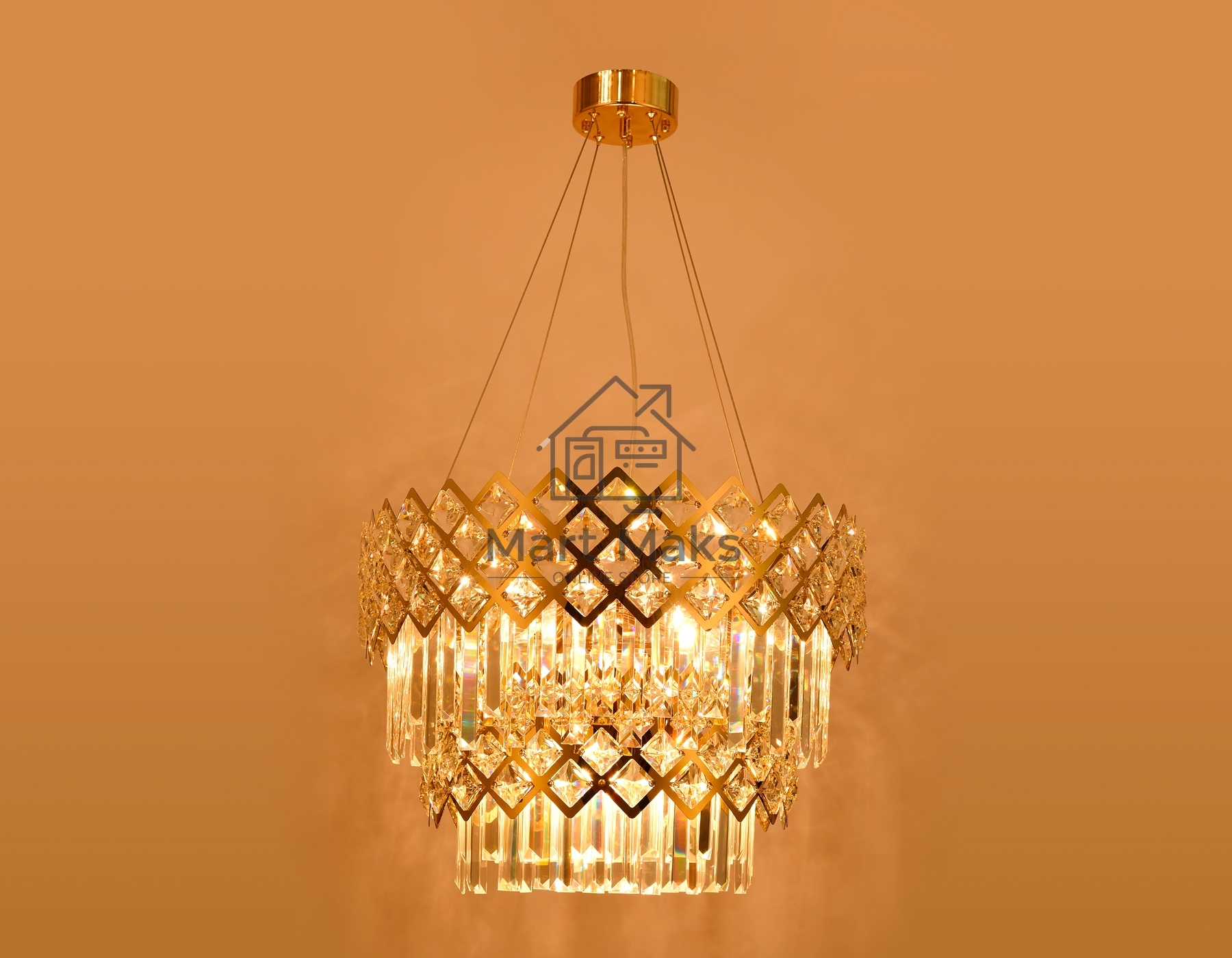 Светильник Ambrella light TR5275/8 GD/CL золото/прозрачный E14/8 max 40W D520*880