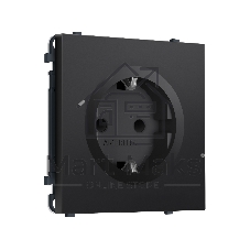 Комплект механизма электрической розетки SIGMA Черный матовый 50Hz 2P+E с/з с/ш 16A-250V QUANT PRO (SP8070, PR141)