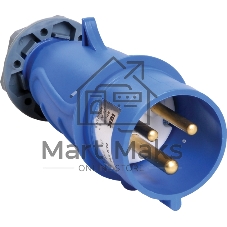 Вилка IEK PSN01-032-3 переносная ССИ-023 32А-6ч/200-250В 2Р + РЕ IP44 MAGNUM IEK