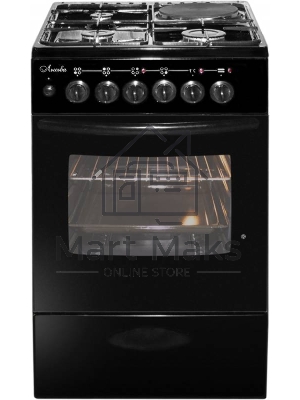 Плита Комбинированная Лысьва ЭГ 1/3г01 МС-2у черн, б/крышк