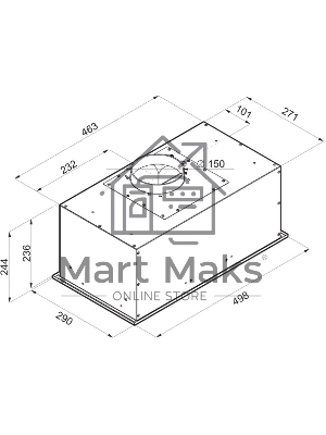 Вытяжка встраиваемая Maunfeld Crosby Power 50 черный, 50 см, 1050 куб. м/ч, 51.8 дБ