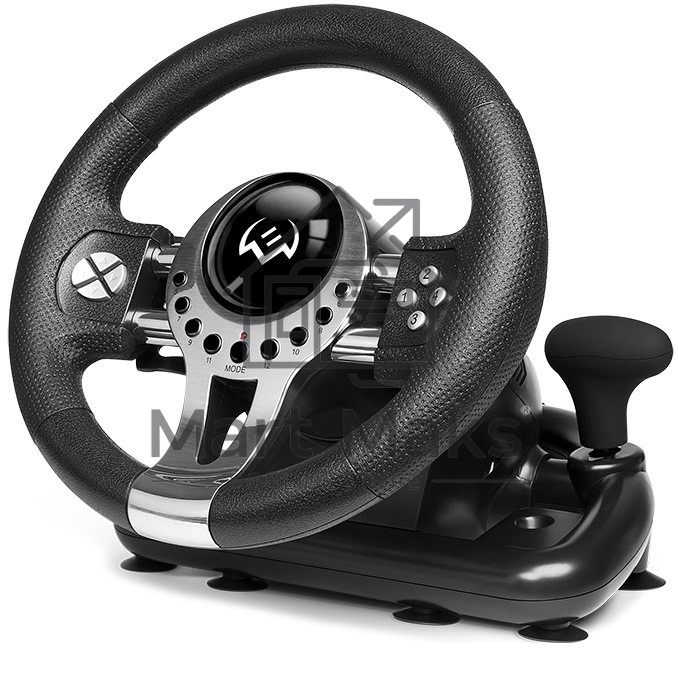 Руль SVEN GC-W700 (педали, вибро, скоба, лепестки, АКПП, D-pad, 12 кл, резин. вставки, PC/Xinput)