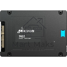 Накопитель Micron SSD 7450 MAX, 12800GB, U.3(2.5' 15mm), NVMe, PCIe 4.0 x4, 3D TLC, R/W 6800/5600MB/s, IOPs 1 000 000/410 000, TBW 70000, DWPD 3 (12 мес.)