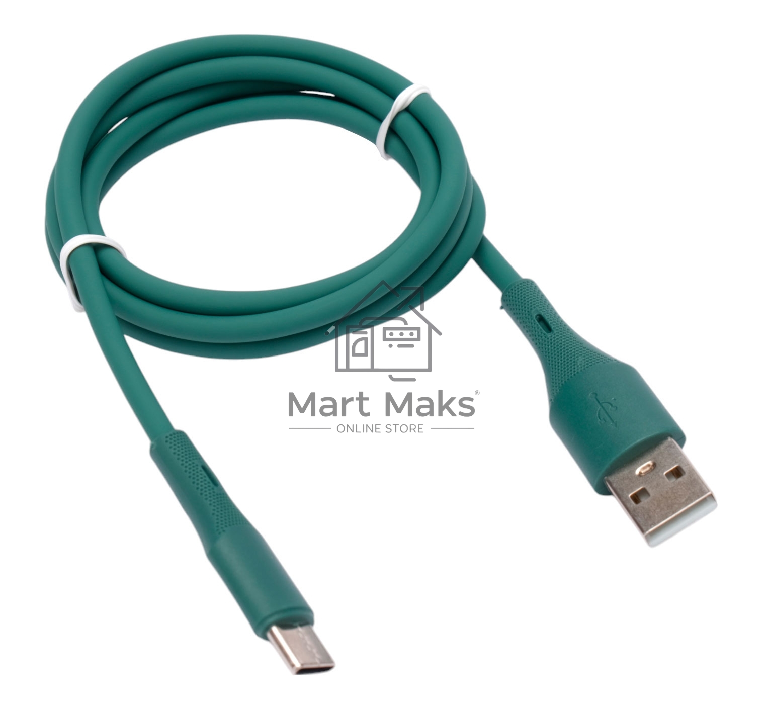 Кабель USB2.0 Cablexpert CC-USB2S-AMCM-1M-GN AM/Type-C, 3А, 18Вт, QC3.0, силиконовый, медь, 1м, зеленый, пакет