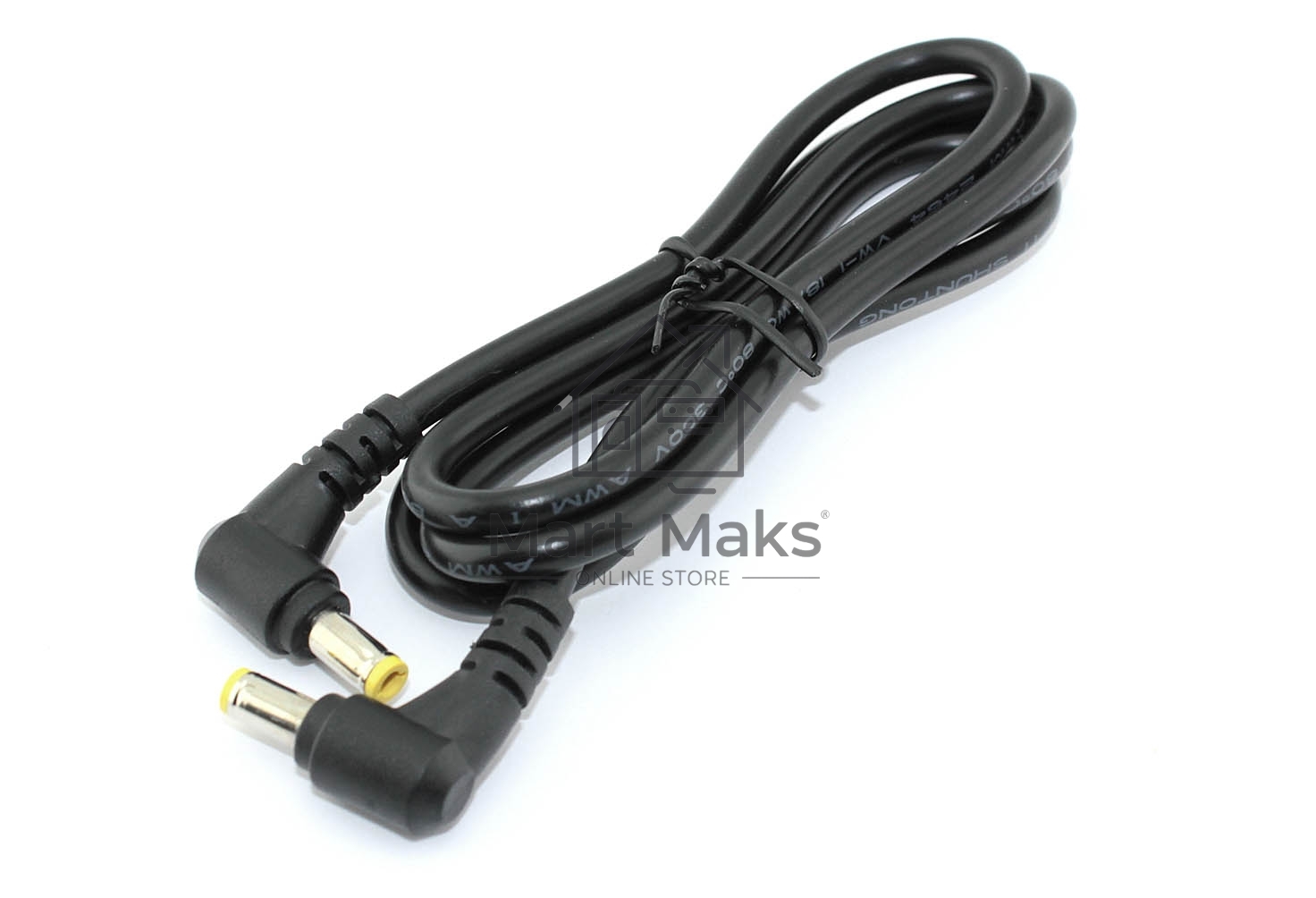 Кабель DC 5.5x2.5  18 AWG папа-папа 1 м с угловым штекером