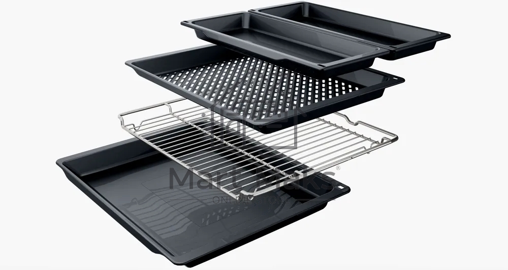 Электрический духовой шкаф Bosch HJG852YB0T Serie 6, 60 см, 66 л, черный,сенсорное управление, 8 режимов+AutoPilot 30(30 автоматических программ), LCD-дисплей, галогенное освещение, самоочистка EcoClean,Soft Open and Soft Close door,телескопические направ