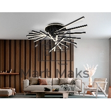 Потолочный светодиодный светильник Ambrella light FL6292 BK черный 160W 3000K-6400K 1100*790*315 (ПДУ ИК)