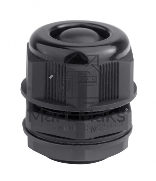 Кабельный ввод DKC IP68, M20, с мембраной, черный, для кабеля d.6-12мм