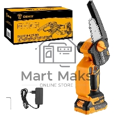 Пила цепная аккумуляторная DEKO DKCHS 20-4 [063-4480] 20В, 1x2.0А·ч
