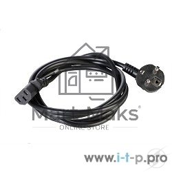 Шнур питания с заземлением IEC 60320 C13/EU-Schuko, 10А/250В (3x1,0), длина 5 м. (R-10-Cord-C13-S-5)