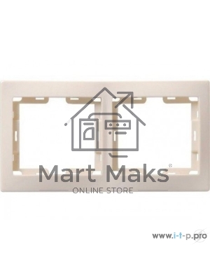 Рамка 2-м КВАРТА РГ-4-ККм горизонт. крем. ИЭК EMK20-K33-DM