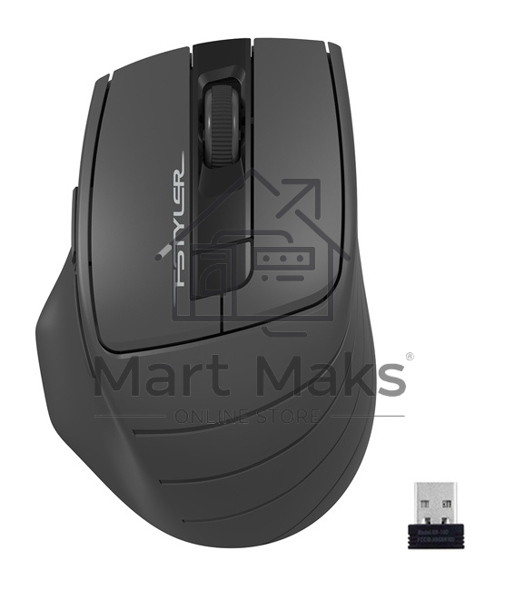 Мышь беспроводная A4Tech Fstyler FG30 серый, 2000 dpi, радиоканал, USB, кнопки - 5