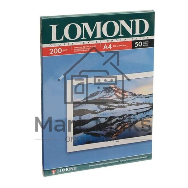 Фотобумага LOMOND Одностороняя Глянцевая, 200г/м2, A4 (21X29,7)/50л. для струйной печати