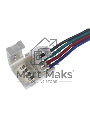 Коннектор соединительный (2 разъема) для RGB светодиодных лент шириной 10 мм, длина 15 см LAMPER