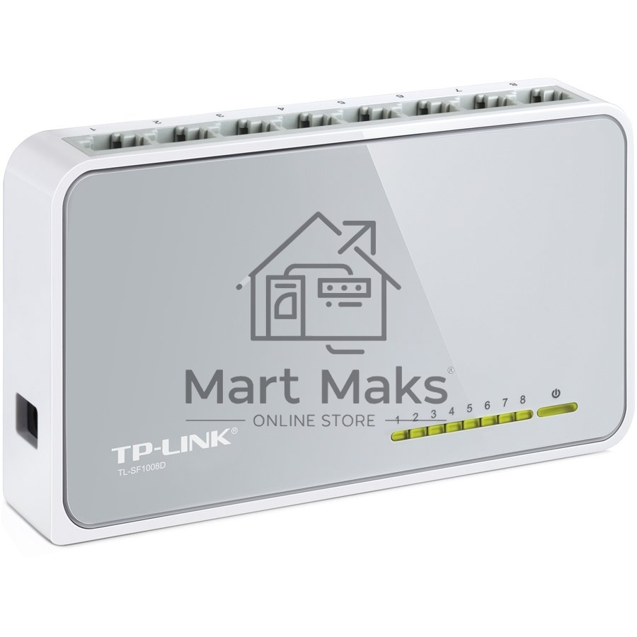 Коммутатор TP-Link SOHO TL-SF1008D Коммутатор 8-port 10/100M mini Desktop Switch, 8 10/100M RJ45 ports, Plastic case
