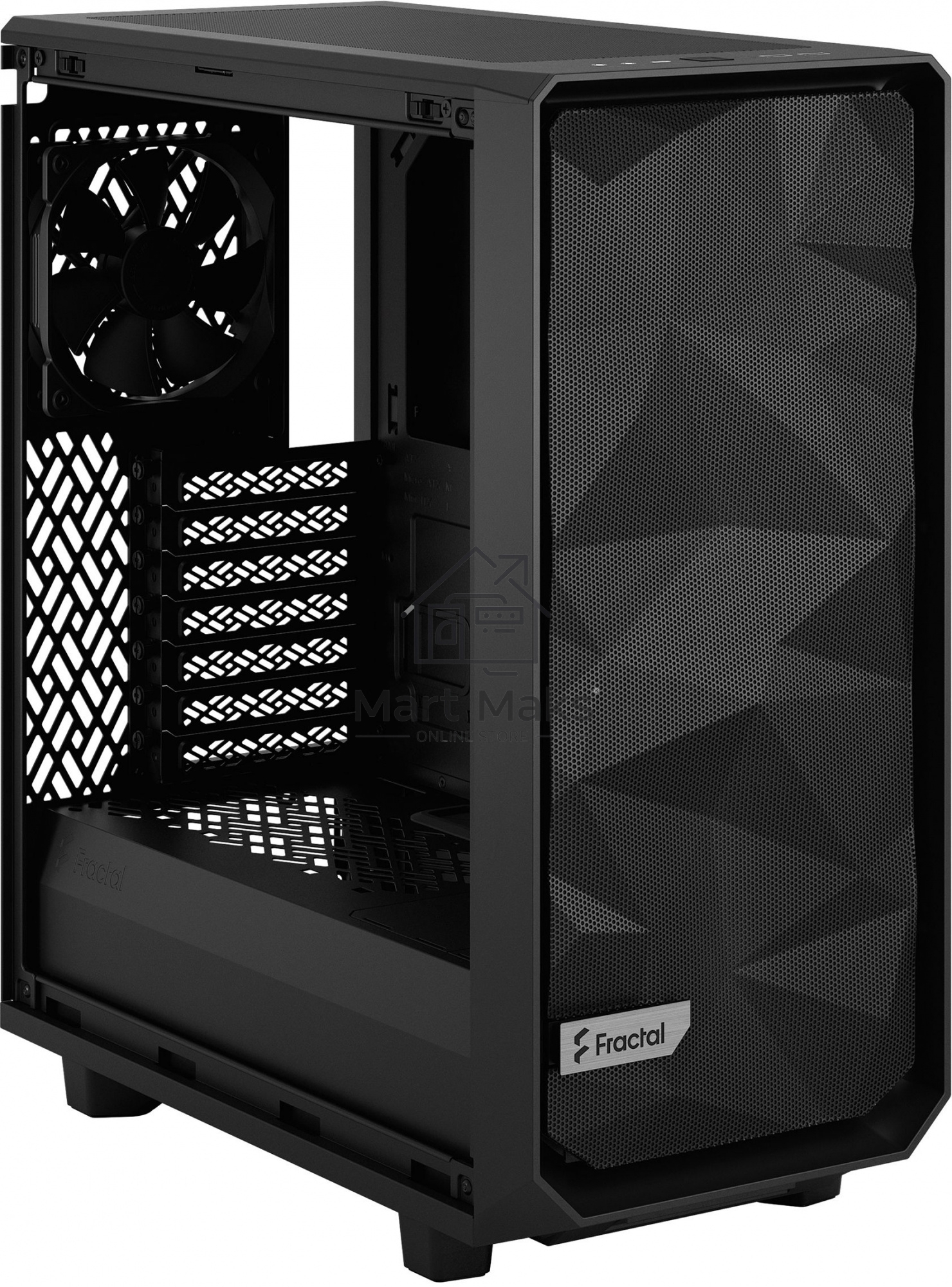 Корпус Fractal Design MESHIFY 2 COMPACT BLACK - TG / ATX, TG / 2x140mm & 1x120mm fans inc. / FD-C-MES2C-03