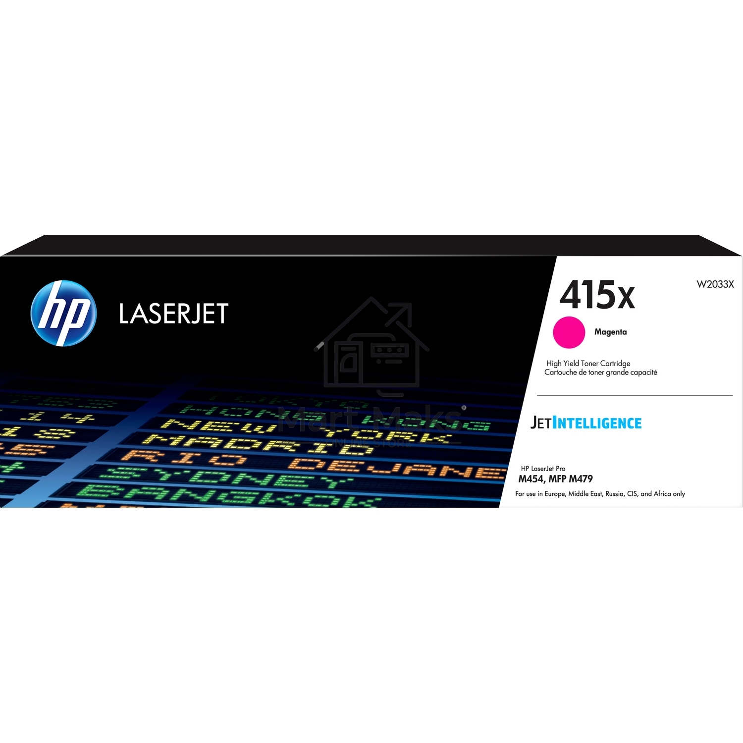 Картридж лазерный HP 415X W2033X пурпурный для HP LJ M454/MFP M479 (6000стр.)