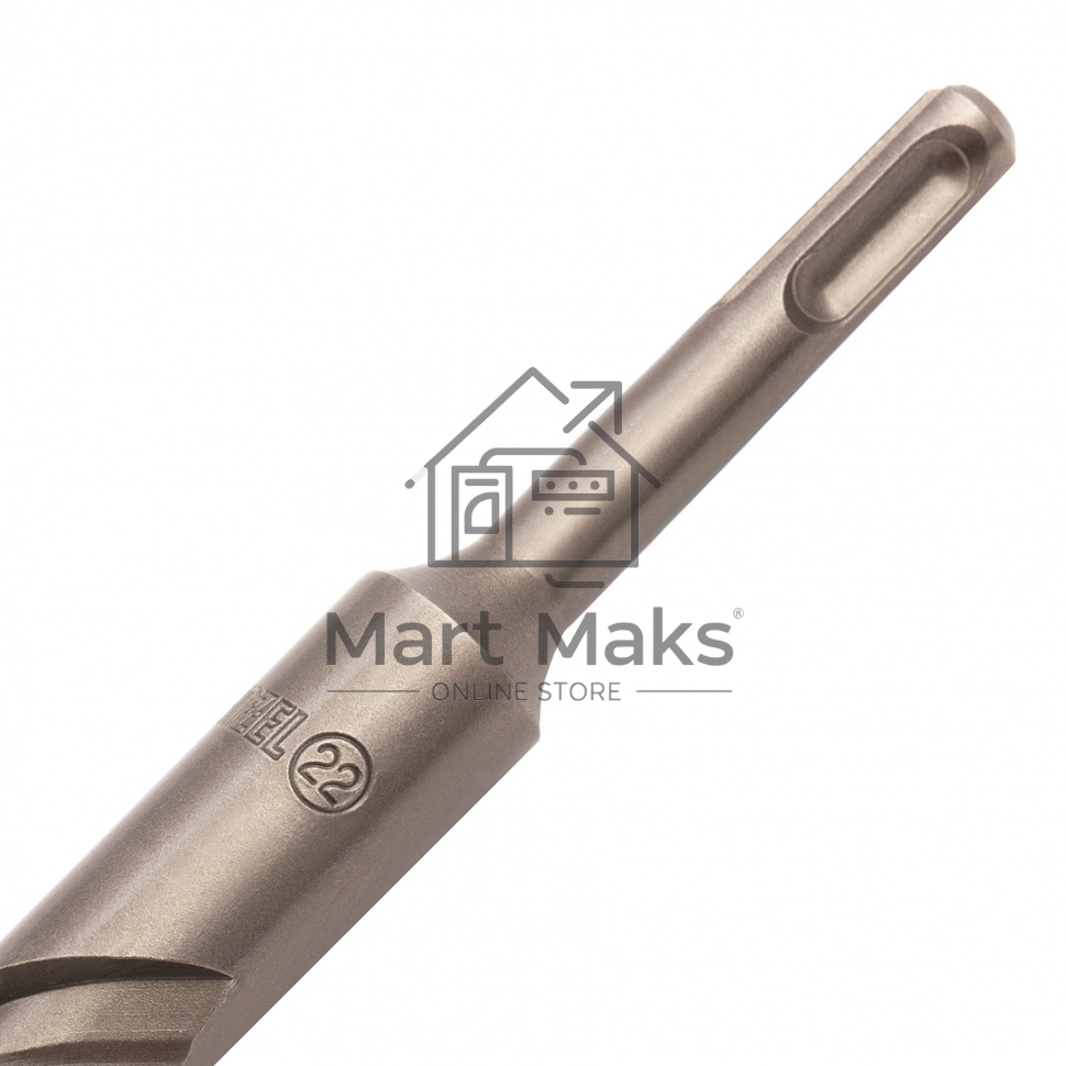 Бур по бетону, двойная спираль, Cobalt W-tip, 22x460 мм, SDS PLUS Denzel